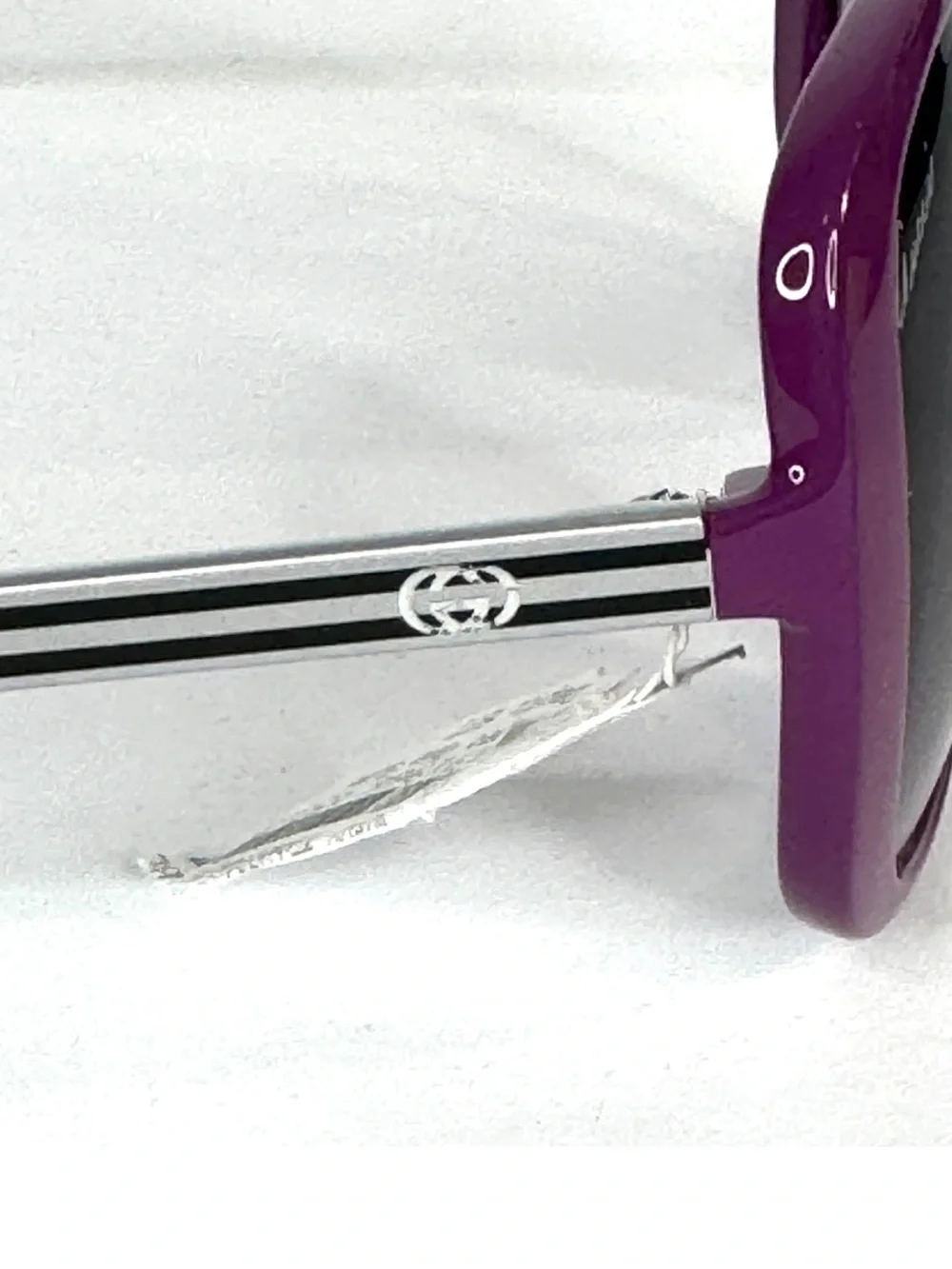 GUCCI 3157 Oversized Sunglasses NEW In Case Violet Silversmoke Made In Italy